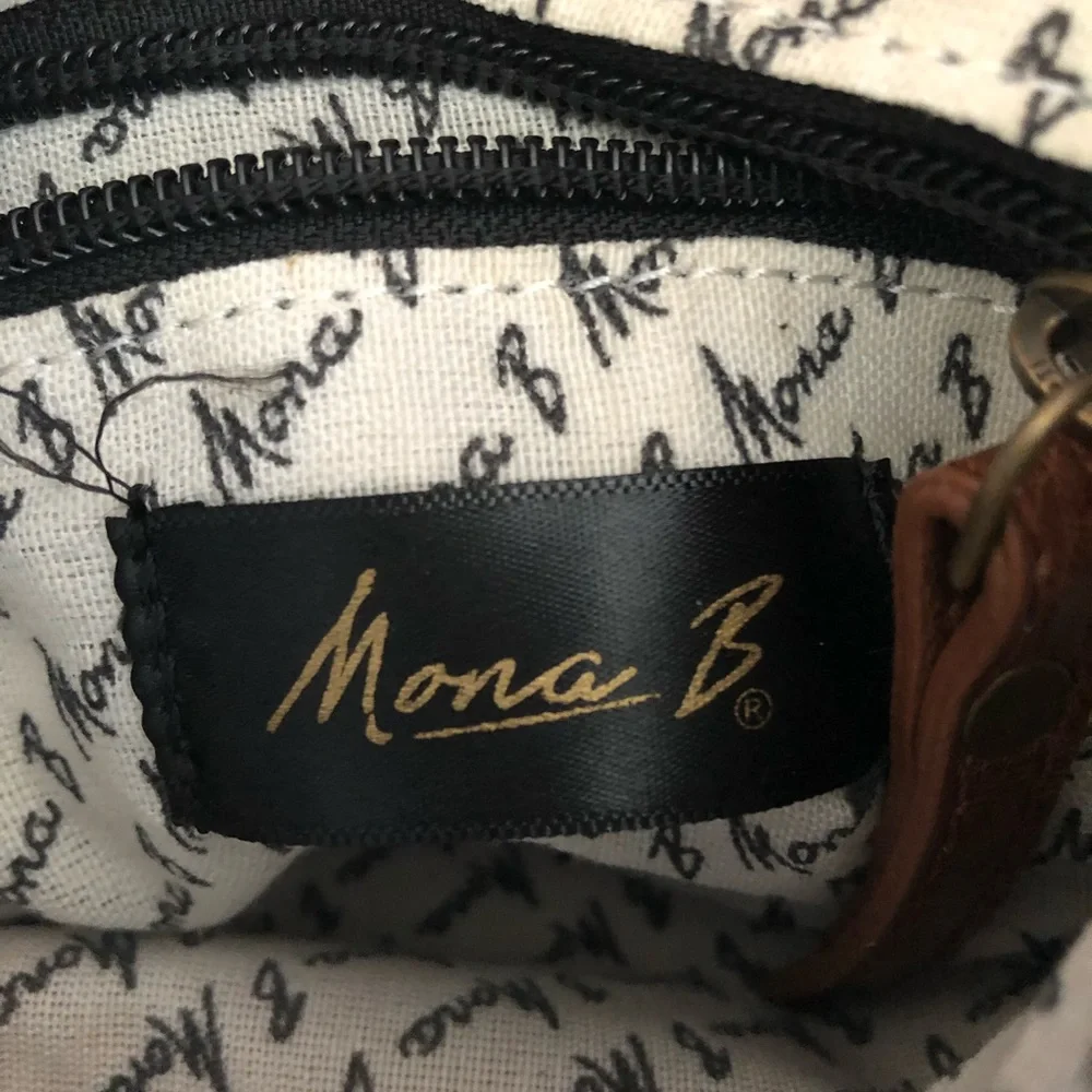 Mona B canvas and vegan leather crossbody purse with built in wallet - Picture 5 of 12